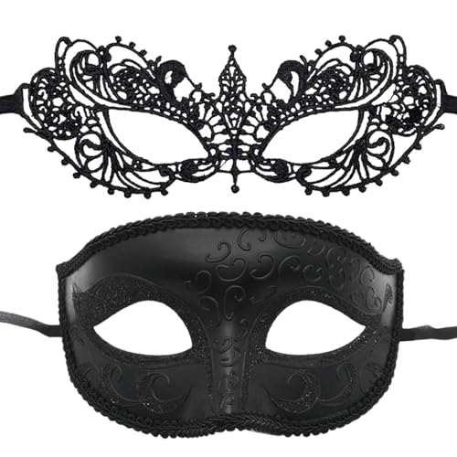 Nybhyjka Maskenball,Paar Gesichtsbedeckungen, 2 Stück kreative Frauenmasken-Gesichtsabdeckung, Wunderschöne Maskenballdekorationen für die Halloween- von Nybhyjka