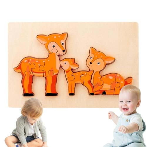 Nybhyjka Pädagogisches 3D-Cartoon-Puzzle,Pädagogisches 3D-Cartoon-Puzzle für Kinder | Lernen von Holzpuzzles 3D-Cartoon-Puzzle - Lernspielzeug, Cartoon-Puzzles für und Mädchen, fördern die Kreativität von Nybhyjka