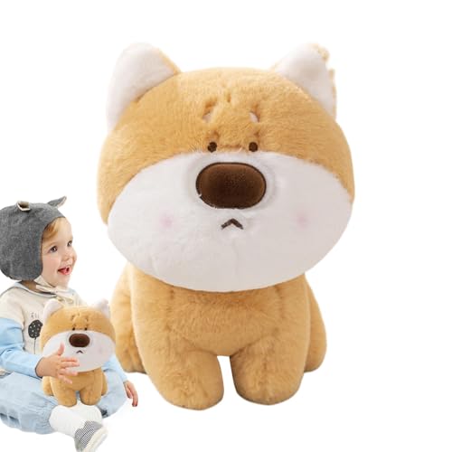 Nybhyjka Shiba Inu Plüschtier, Hundespielzeug für Kinder - Flexibles Cartoon-Plüschtier,Süße Kuscheltiere für Kinder, weiche Hundepuppen für Wohnzimmer, Schlafzimmer, Sofa, Auto von Nybhyjka