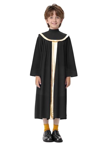 Nyeemya Kinder Junge Chor Kirche Robe Langarm Arabischen Islam Thobe Metallic Spleiß Kaftan Eid Kleider Gebet Kleidung Islam Schwarz 158-164 Nyeemya Kinder Junge Chor Kirche Robe Langarm Arabischen Islam Thobe Metallic Spleiß Kaftan Eid Kleider Gebet Kleidung Islam Schwarz 158-164 von Nyeemya