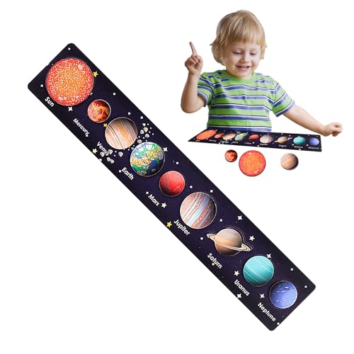 1 Satz Planetenspielzeug, Planet Sonnensystem Für Kinder, Lernspielzeug Für Kinder, Holzpuzzlespielzeug, Sonnensystemmodell, Kleinkindspielzeug, Weltraumspielzeug Für Kleine Welten von NyxSeat