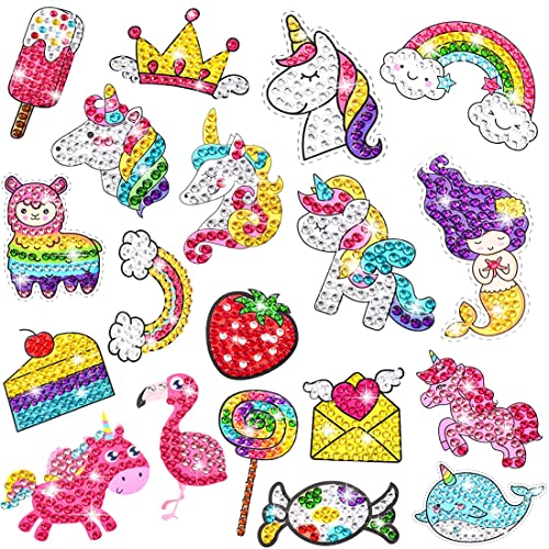 O-Kinee Einhorn Diamond Painting Für Mädchen Diamond Bilder Kinder Geschenke Diamond Painting Sticker Diamant Spielzeug für Kleinkinder Farbaufkleber Ab 4 5 6 7 8 10 Jahre Mädchen von O-Kinee