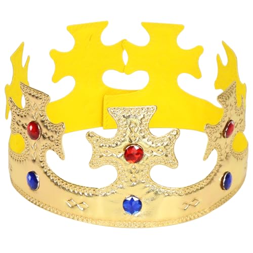 O-Kinee König Krone Kreuz,Goldene Krone Herren,Königskrone Erwachsene,Kronen Königin Prinz,Fasching Crown Gold,Karneval König Kostüm Accessoire,Geburtstagskrone Kopfbedeckung,Einheitsgröße O-Kinee König Krone Kreuz,Goldene Krone Herren,Königskrone Erwachsene,Kronen Königin Prinz,Fasching Crown Gold,Karneval König Kostüm Accessoire,Geburtstagskrone Kopfbedeckung,Einheitsgröße von O-Kinee