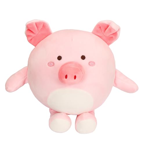 Schwein Kuscheltier Rosa,23 cm Schweinchen Plüschtier,Stofftier Schweine,Kawaii Plüsch Kuscheltiere,Süße Spielzeug für Kinder Geschenk Glücksbringer Silvester von O-Kinee