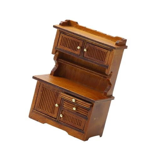 OAJABBGE 1/16 Skala Miniatur Holz Sideboardschrank Bücherregal Für Puppenhäuser Küche Und Wohnzimmer Display Decors Decors Möbel von OAJABBGE