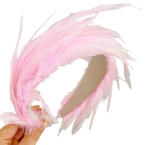 OAJABBGE Bunte Feder Hairhoop Stirnband Fascinator Kopfbedeckung Für Pferderennen Maskerade Tea Party Rollenspiel Kopfbedeckung von OAJABBGE