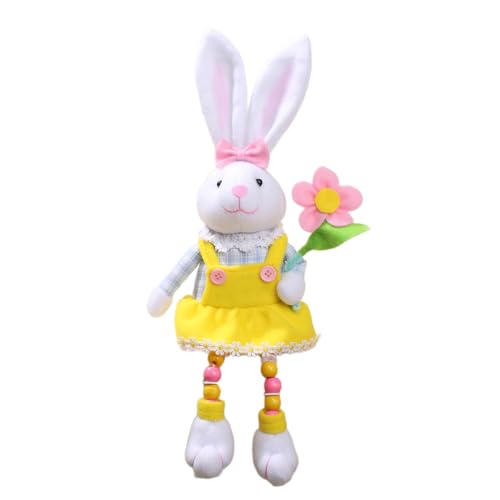 OAJABBGE Kaninchen Plushie Spielzeug Mit Karottenblumendekorationen Köstliches Festtiftungsgeschenk Desktop Orament Home Decor von OAJABBGE