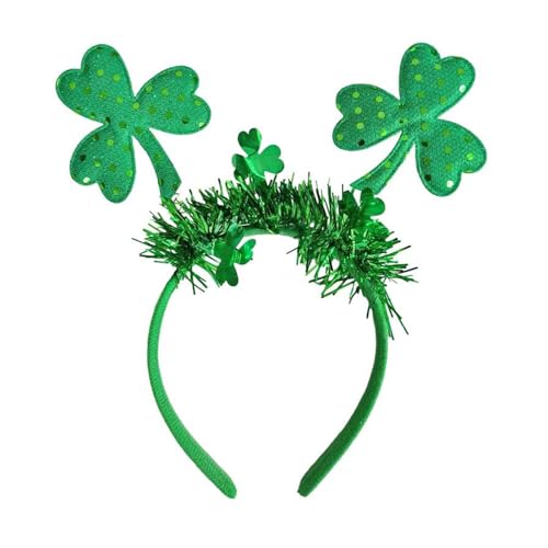 OAJABBGE Lustiges Stirnband Für Patrick's Days Kopfschmuck Party Handgefertigte Accessoires St. Patrick Leaf Kopfbedeckung Für Die Irish Day Party von OAJABBGE