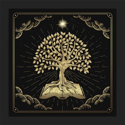 OAJABBGE Tarot Tischdecke Tuch Tisch Abdeckung Für Mystische Praxis Baum Muster Tarot Tuch Tischdecke Baum Tisch Abdeckung Dekore von OAJABBGE