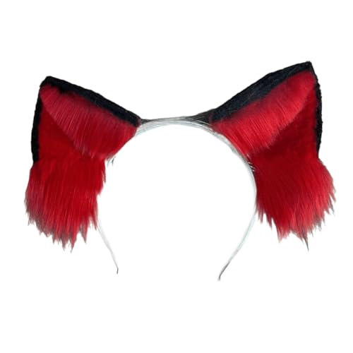 OAJABBGE Wolf Ohr Stirnband Kätzchen Mädchen Cosplay Zubehör Biest Ohren Fursuit Maskerade Halloween Cosplay Party von OAJABBGE