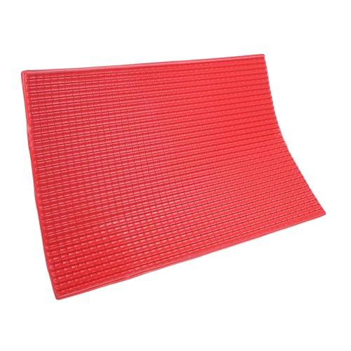 OATIPHO 1 Blatt Fliesenmaterial Miniaturbasis gefälschter Ziegelstein Modellbau dachschindeln Modellbau Material gefälschte Dachziegel Miniaturdachziegel selber Machen PVC rot von OATIPHO