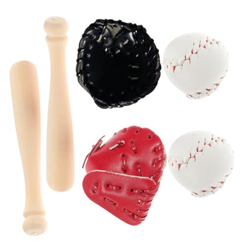 OATIPHO 1 Satz Baseball-Modell Kricketschlägergriff Miniatur-baseballschläger Spiele Für Draussen Solider Baseballschläger Vize-golfbälle Baseball-t-Shirt Für Griptape Pu von OATIPHO