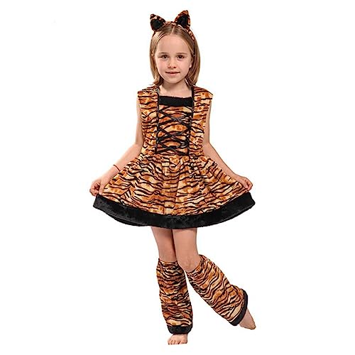 OATIPHO 1 Satz Cosplay-Zubehör Kind Tigermaske lustige Kostüme costume clothes tiger costumes for Mädchenkostüm Kostüm für Rollenspiele Performance-Kleidung Brown von OATIPHO