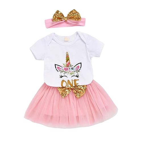 OATIPHO 1 Satz Geburtstagsoutfit Für Mädchen Einhorn-tutu-kleid Cosplay-kleidung Rosa von OATIPHO