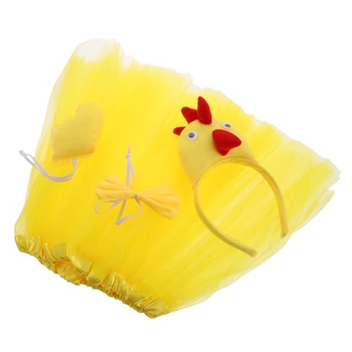 OATIPHO 1 Satz Hahn-Anziehset Cosplay-Outfit Cosplay -Kostüme Kostüme für Hühnerkostüme Halloweenkostüm Spatz Dekoration -Tier-Kostüm Hähnchen-Cosplay-Requisiten Tuch Yellow von OATIPHO