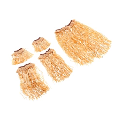 OATIPHO 1 Satz Hawaiianischer Hula Bühne Luau-Hula-Röcke Schwimmbad Girlande Party costume de halloween cheerleader costume Hula-Rock aus Kunststoff Hula-Gras-Tanzrock Plastik Khaki von OATIPHO