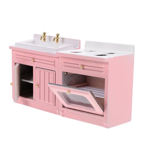 OATIPHO 1 Satz Mini-Küchenzubehör Parfümtablett Puppenhaus-Kochherd Mini-Küchenherd Ratte Kitchen Accessories küchen Accessoires Puppenhausmöbel im Maßstab 1:12 Mini-Hausbedarf Holz Rosa von OATIPHO