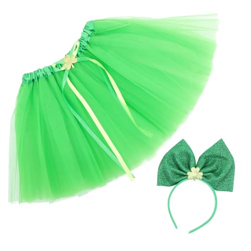 OATIPHO 1 Satz Partykleidung Tragegurt Dekoration Kinderkommode Cosplay-requisite Für Tutu-rock Und Stirnband St. Patricks Zubehör St Patrick Stirnband Green Gittergewebe von OATIPHO