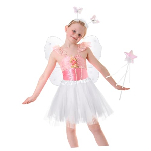 OATIPHO 1 Satz Schmetterlingsflügel vierteiliges Set schmetterling kostüm frauen Feenflügel Kinder halloweenkostüme für kinder halloween kleider für kinder Kleiderset für Mädchen Feenrock von OATIPHO