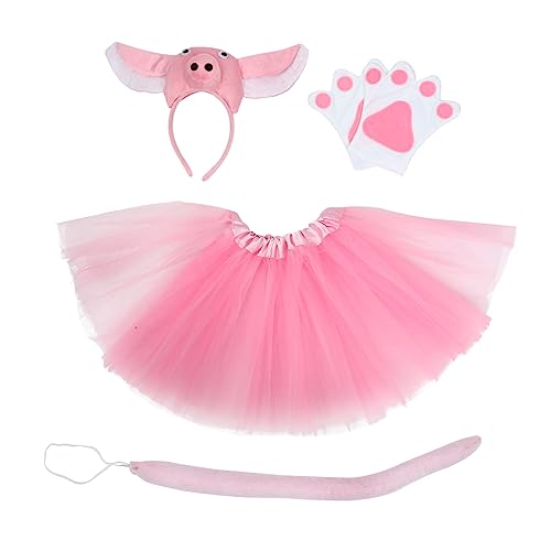 OATIPHO 1 Satz Schweinchen Kostüm Performance-kostüm -stirnband -kostüm-stirnband Schweinekostüm Für Kinder Outfit Für Mädchen Kinder Ohren Stirnband Gittergewebe Rosa von OATIPHO