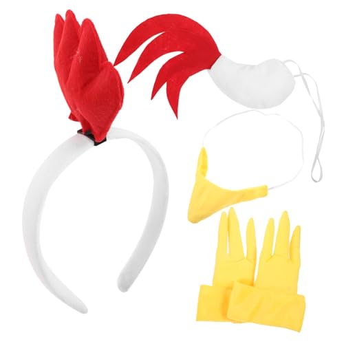 OATIPHO 1 Satz -Stirnband Hahnenkamm-Haarreifen Ostern Cosplay Requisiten osterkostüm kinder fasching verkleidung Make-up-Stirnband Küken-Requisite Osterdekoration Tier Hühnerfüße von OATIPHO