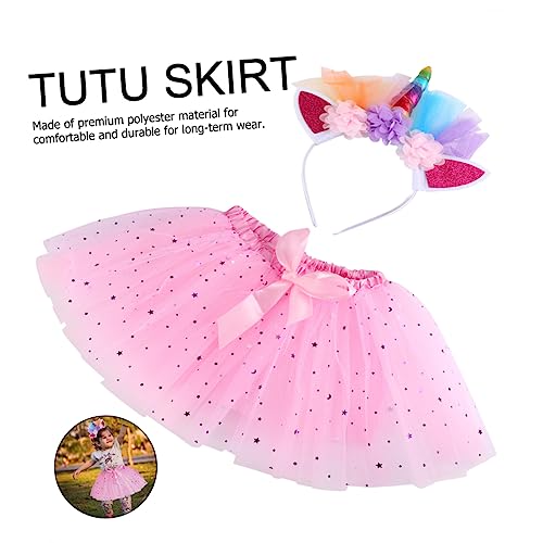 OATIPHO 1 Satz Tutu-Rock für Mädchen Tutu-Kleider für Mädchen Einhorn-Halloween-Kostüm halloweenkostüme für kinder halloween kleider für kinder Rock mit Einhornmotiv Mesh-Rock Polyester von OATIPHO