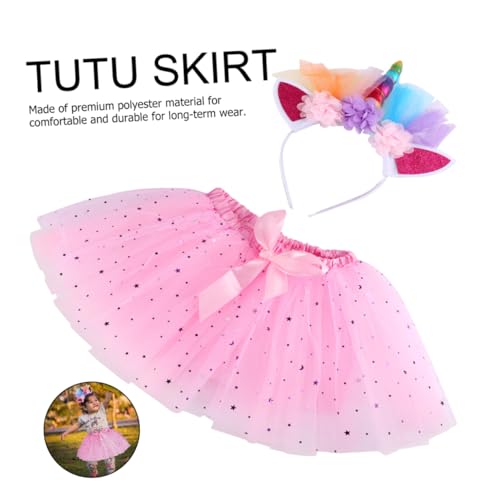 OATIPHO 1 Satz Tutu-rock Für Mädchen Tüllrock-kit Tutu-rock Für Kinder Bunter Tutu-rock Halloween-kostüme Für Kinder Kleinkinderkleid Aus Tüll Kinderanzug Kleid Für Kinder Polyester Rosa von OATIPHO