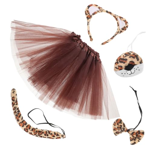 OATIPHO 1 Satz Weihnachts-leoparden-set Hamster Haarband Leoparden-kopfschmuck Tier-stirnband-kostüm Leoparden-kostüm-kopfbedeckung Tierische Leoparden-kostümzubehör Stoff von OATIPHO