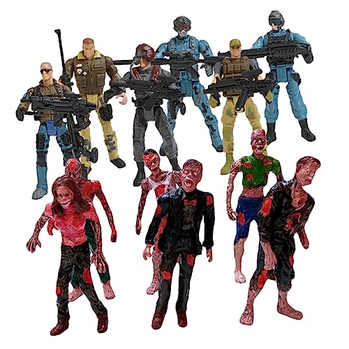 OATIPHO 1 Satz militärisches Mini-Modell Spielzeugsoldaten-Actionfiguren Mini-Soldaten-Figuren Soldaten Team Figur Zombie zombib Play militärische Figuren Simulation Soldatenmodell Plastik von OATIPHO