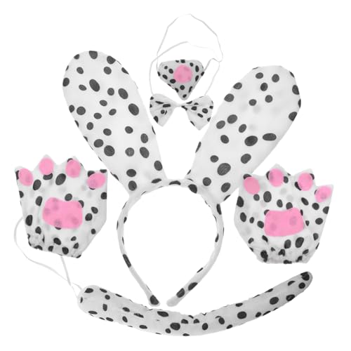 OATIPHO 1 Set Dalmatiner Ohr Stirnband Kleidung Dekor Handschuhe Hund Kostüm Frauen Kopfschmuck Party Stirnband Hund Element Stirnband Tier Stirnband Kostüm Miss Requisiten von OATIPHO