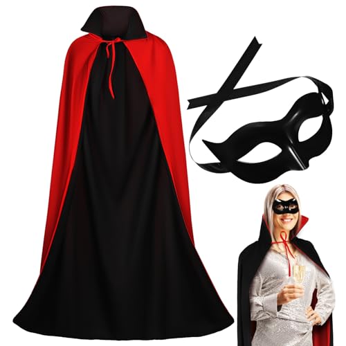 OATIPHO 1 Set Halloween Maske Mit Umhang Cosplay Requisiten Für Halloween Dekorativer Umhang Für Kostümpartys Maskierte Maskerade Outfits Ideal Für Grusel Events Und Karneval von OATIPHO