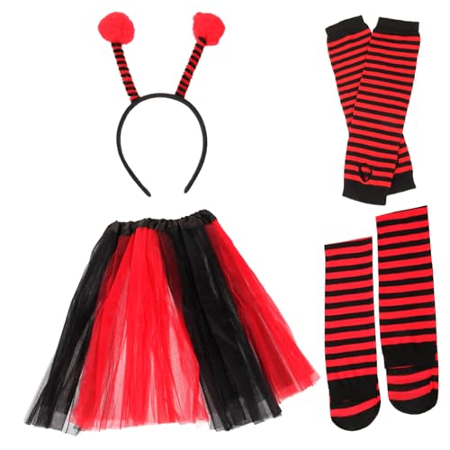 OATIPHO Marienkäfer-kostüm- -set Party-zubehör Flügel Stirnband Tutu Socken für Jungen und Mädchen Halloween von OATIPHO