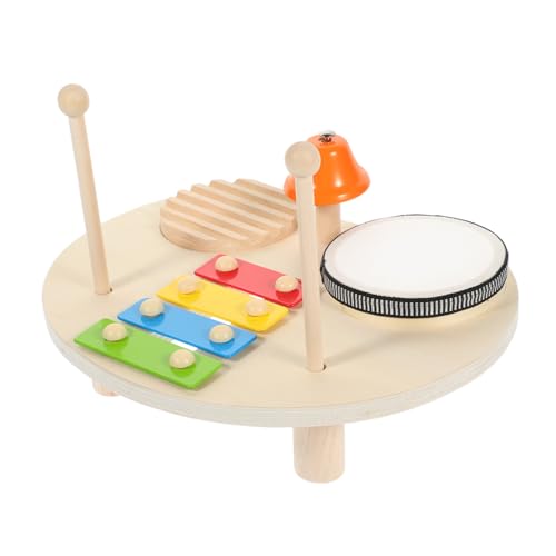 OATIPHO 1 Set Percussion Instrument Xylophone Drum Kit Kinderspielzeug Xylophon Trommel Spielzeug Musikalische Tischtrommel Kit Vorschule Trommelspielzeug Musikalisches Trommelspielzeug von OATIPHO