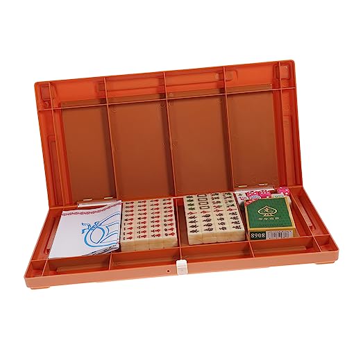 OATIPHO 1 Set Tragbarer Mahjong Tisch Schwanzspiel Karte Bingo Sporttage Spiele Fliesenspiel Schachbrettspiel Faltbarer Mahjong Tisch Traditionelles Mahjong Tischspiel Mini von OATIPHO