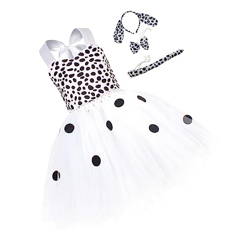 OATIPHO 1 Set ädchen Kostümset Halloween Kleid Tierkostü Für ädchen Netzkleid Ballettkleid Prinzessinnenkleid Für 4 5 Jahre Punktehund von OATIPHO