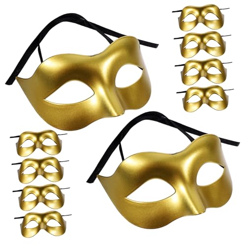 OATIPHO 10 Stück Kunststoff Cosplay Masken Goldene Antike Maske Cosplay Party Maske Frauen Halbmaske Prop von OATIPHO