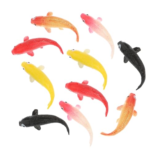 OATIPHO 10st Simulations-goldfischmodell Künstlich Bewegte Fische Schwimmende Fische Aus Plastik Künstliche Simulierter Falscher Fisch Lebensechte Fischverzierung PVC Tier Koi Karpfen von OATIPHO