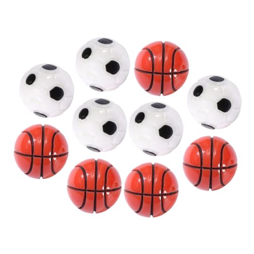 OATIPHO 12 Stück Mikro Landschaftsornamente Mini Sportbälle Mini Fußbälle Miniaturhäuser Mini Basketball Mini Ball Bonsai DIY Sportbälle DIY Zubehör Harz von OATIPHO