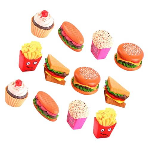 OATIPHO 12-Teiliges Set Simulierter Hamburger-Hotdog Küchenspielzeug zum gefälschtes Essen Kitchen Toys for kinderküche Kochspielzeug Kochutensilien PVC von OATIPHO