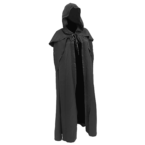 OATIPHO 1Pc Robe Mit Kapuze Vintage Cosplay Cape Für Halloween Lange Cloak Unisex Kostü Für Karneval Fasching Und Partys Größe von OATIPHO