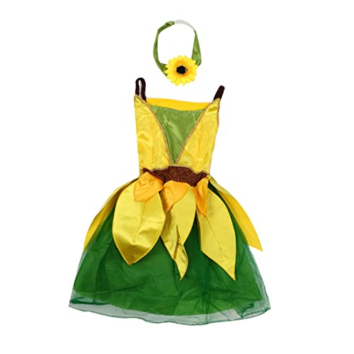 OATIPHO 1Stk Partyrock Geburtstagsoutfit für Mädchen Geburtstagskleid für Mädchen Kinder Sonnenblume Kleinkindröcke Festliche Kleidung für Kinder Bühnenkleidung für Kinder Mädchenkleider von OATIPHO