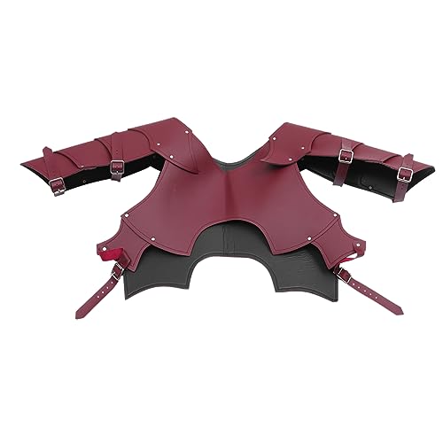 OATIPHO 1Stk Schulterstücke heeloween kriegerin shoulder armor jakobsweg Kostümzubehör men of Schwerter Gürtel Tunika Ritter Soldat Cosplay-Kostüm Rüstungen aus PU-Leder rot von OATIPHO