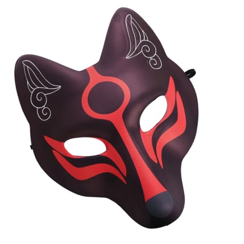 OATIPHO 1stk Fuchs Maske Maskerade Für Männer Kostüm Party Gesicht Masken Rave Halloween Cosplay-performance-maske Schwarze Maske Kreative Maske Lustige Tiermaske Eva Black von OATIPHO