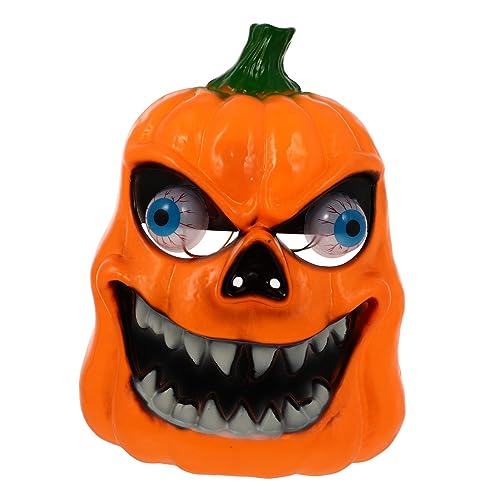 OATIPHO 1stk Leuchtende Kürbis Maske Halloween-kopf Led Kürbiskopf-dekor Halloween-dämonenmasken Halloween Party Spukhaus Halloween-gasmasken Stichsäge Kind Große Augen Plastik Partybedarf von OATIPHO