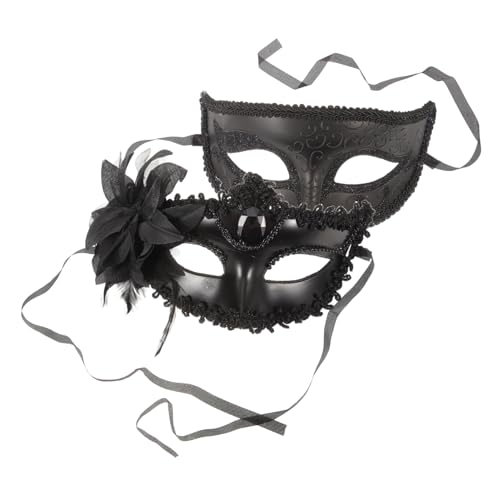 OATIPHO 2 Pcs Plastikfestival Party Maske Kostümmaske Schwarzer Stoff Kostümmaske Kostümparty Maske von OATIPHO