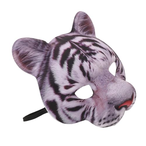 OATIPHO 2 Stück Halloween Tiermaske Weißer Tiger Halbgesichtsmaske mit Belüftung für Karneval Kostümparty Cosplay Festival Realistisches Design für Komfortables Tragen und Authentisches OATIPHO 2 Stück Halloween Tiermaske Weißer Tiger Halbgesichtsmaske mit Belüftung für Karneval Kostümparty Cosplay Festival Realistisches Design für Komfortables Tragen und Authentisches von OATIPHO