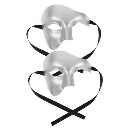 OATIPHO 2 Stück Maske Maskerade Party Dekorationen Maskerade Halbgesichtsbrille Maskerade Zubehör Maskerade Party Favors Kunststoff Silber OATIPHO 2 Stück Maske Maskerade Party Dekorationen Maskerade Halbgesichtsbrille Maskerade Zubehör Maskerade Party Favors Kunststoff Silber von OATIPHO