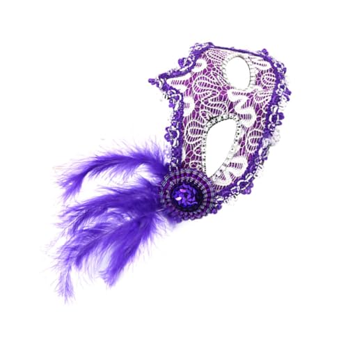 OATIPHO 2St Maskerademaske partyspieße pferdeparty band für maske federkleid masken the mask faschings Maskiert trauzeugengeschenke masks Anziehmaske Tanzparty-Maske Cosplay-Maske Violett von OATIPHO