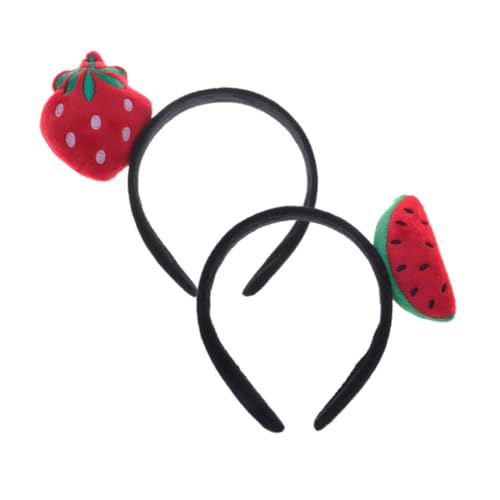 OATIPHO 2St Stirnband Wassermelone haarschmuck haircharm Kopfband partytisch watermelon Cosplay-Stirnband Party-Stirnbänder Haarband mit Früchten Erdbeer-Haarreifen Partydekorationen Stoff von OATIPHO