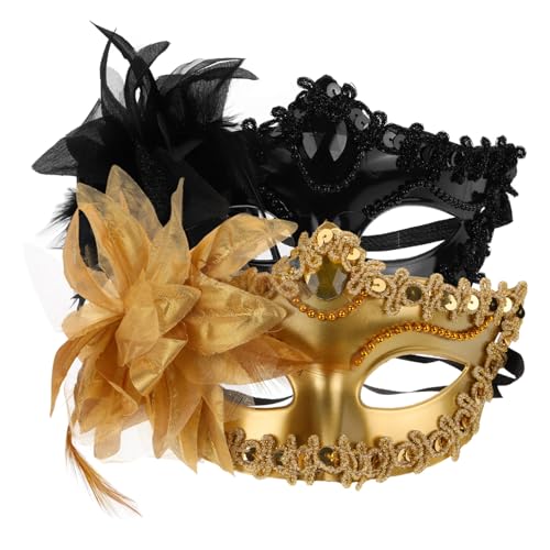 OATIPHO 2St halbe Gesichtsmaske faschingsmaske halloween maske Cosplay-Maske Halloween-Maske Maskerade Maske Frauen halloween deko Karnevalsmaske prop Kostüm Party Maske Plastik von OATIPHO